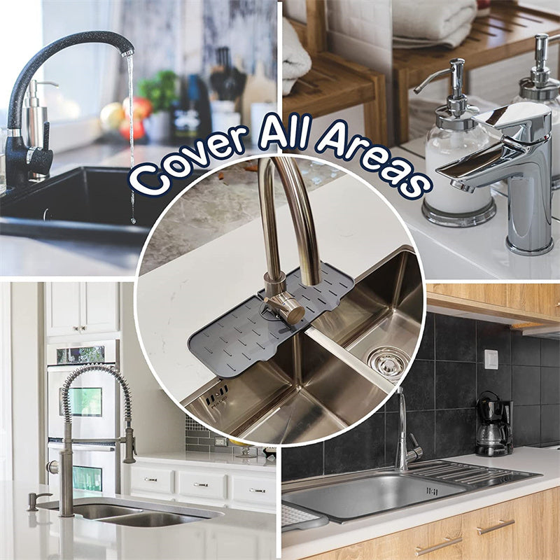 Silicone Faucet Absorbent Mat: Splash Guard & Countertop Protector