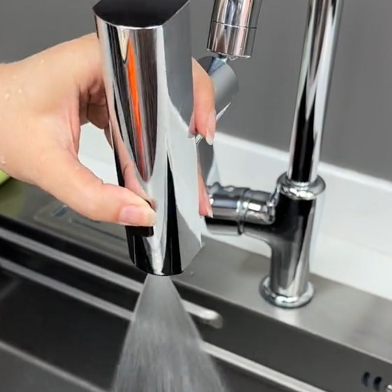 Splash-Proof Universal Rotating Kitchen Faucet Waterfall Nozzle Extension