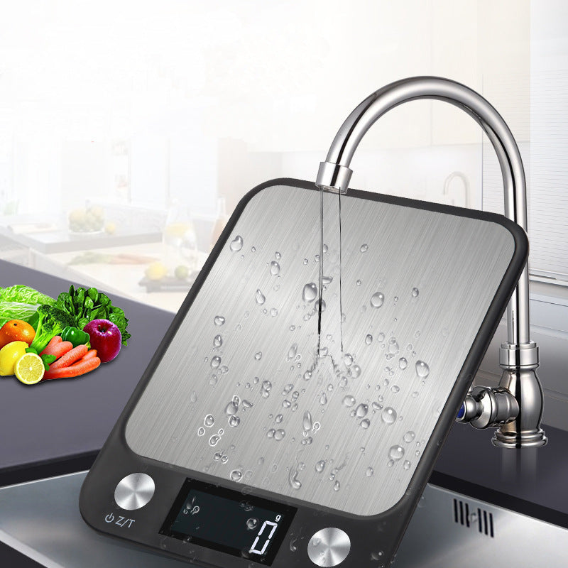 Precision Stainless Steel Kitchen Scale with Large LCD Display