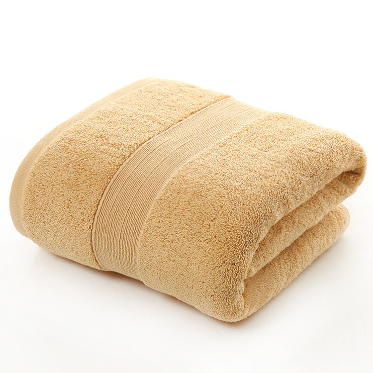 Luxurious Cotton Thickened Plain Colored Bath Towel: Ultimate Comfort