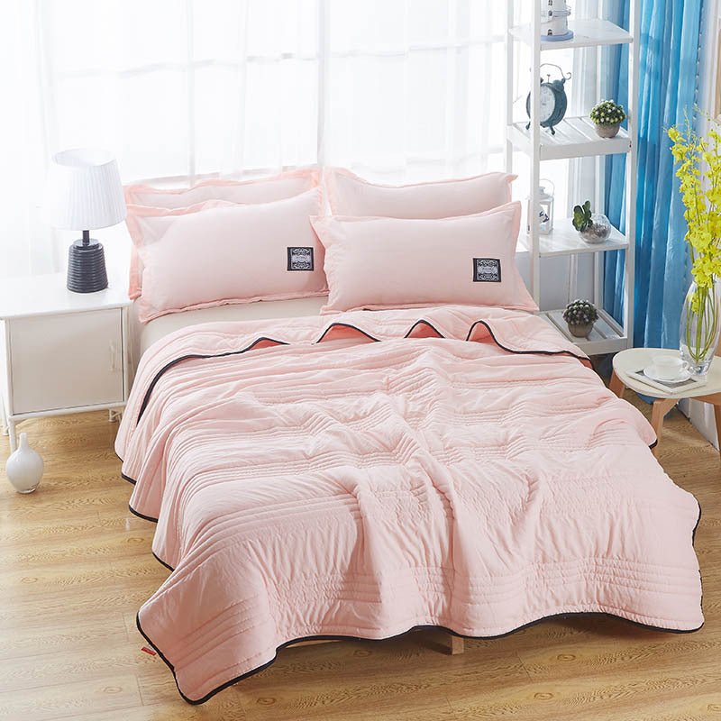 Pure Color Cooling Blanket: Compressible Summer Quilt Comfort