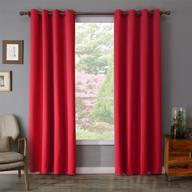 Luxurious Curtain Bedroom Shade Cloth Single Piece Red Elegance