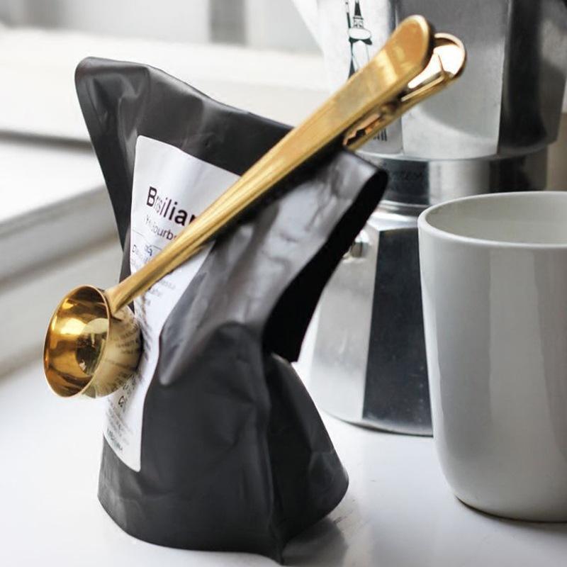 Stainless Steel Coffee Clip Spoon: Scoop, Seal, and Preserve Freshness