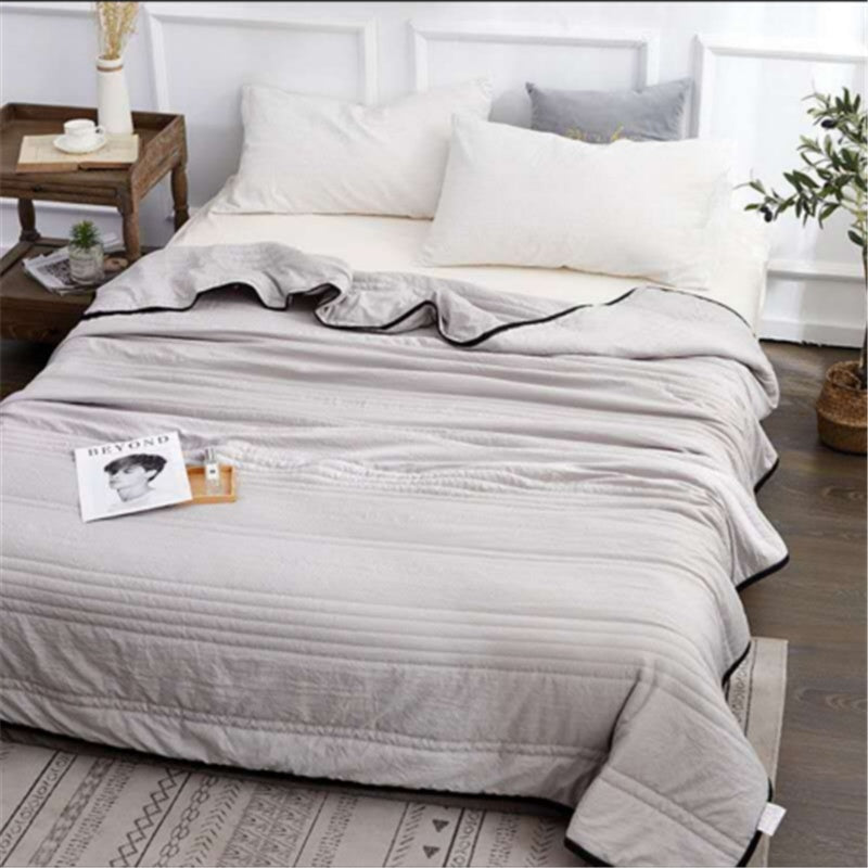 Pure Color Cooling Blanket: Compressible Summer Quilt Comfort