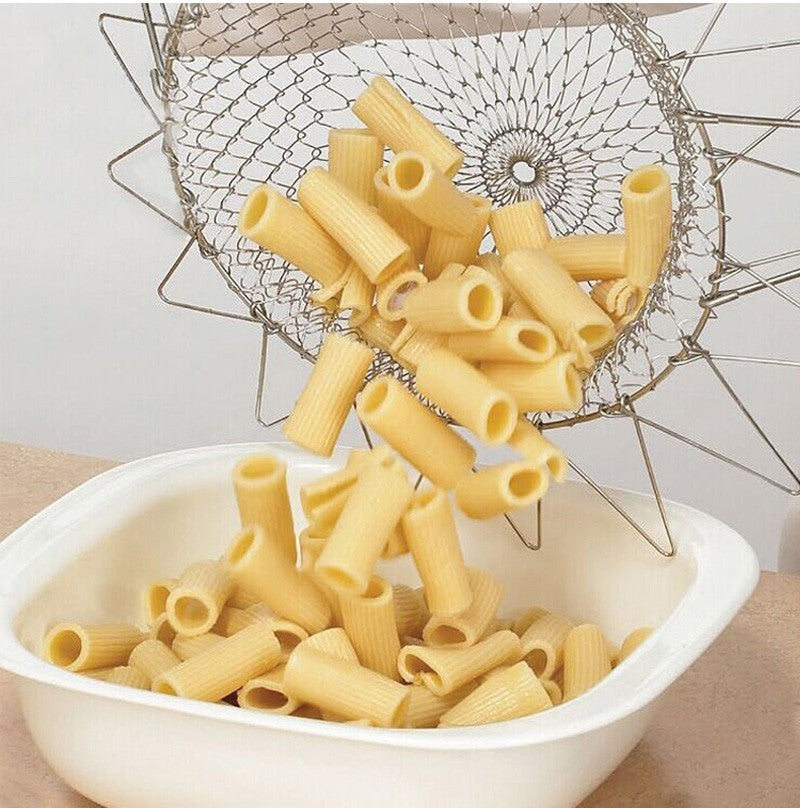 Stainless Steel Multi-function Foldable Deep Fry Cooking Basket