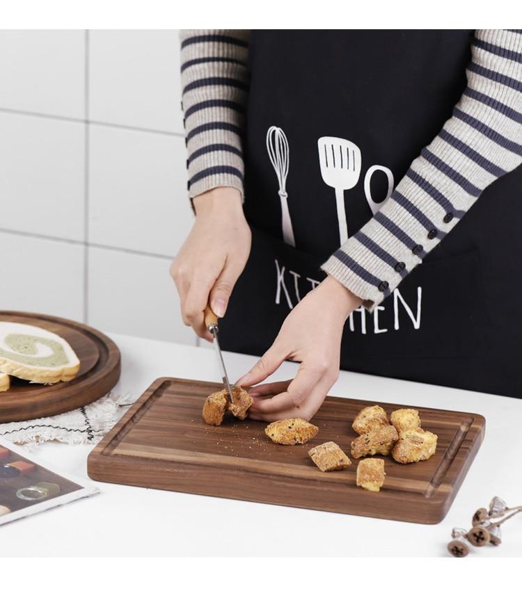 Black Walnut Wood Cutting Board - Elegant Dual-Sided Kitchen Tray