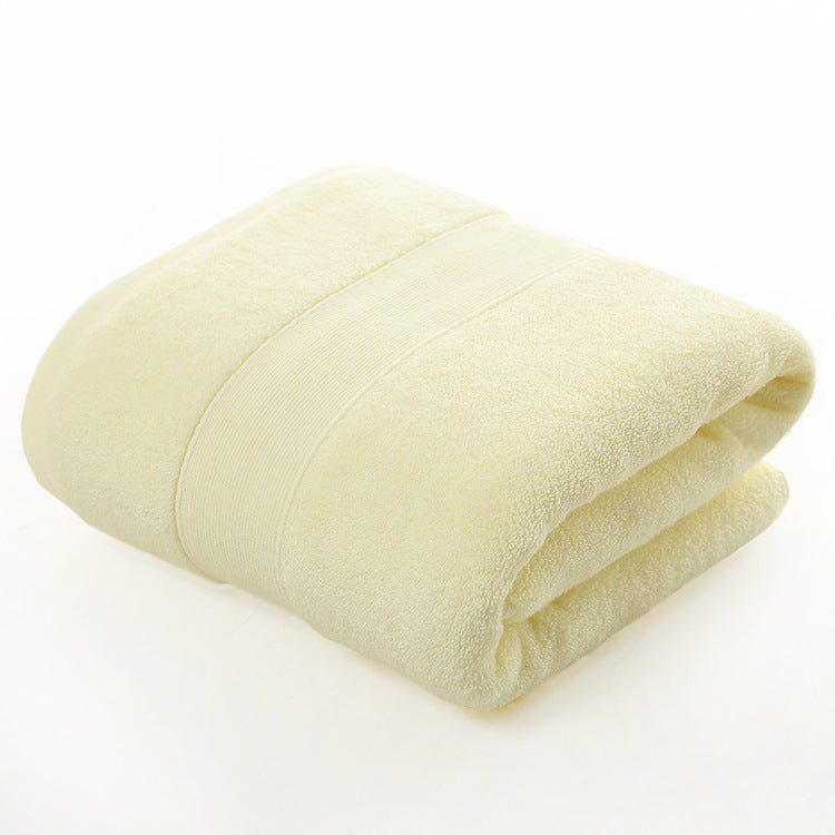 Luxurious Cotton Thickened Plain Colored Bath Towel: Ultimate Comfort