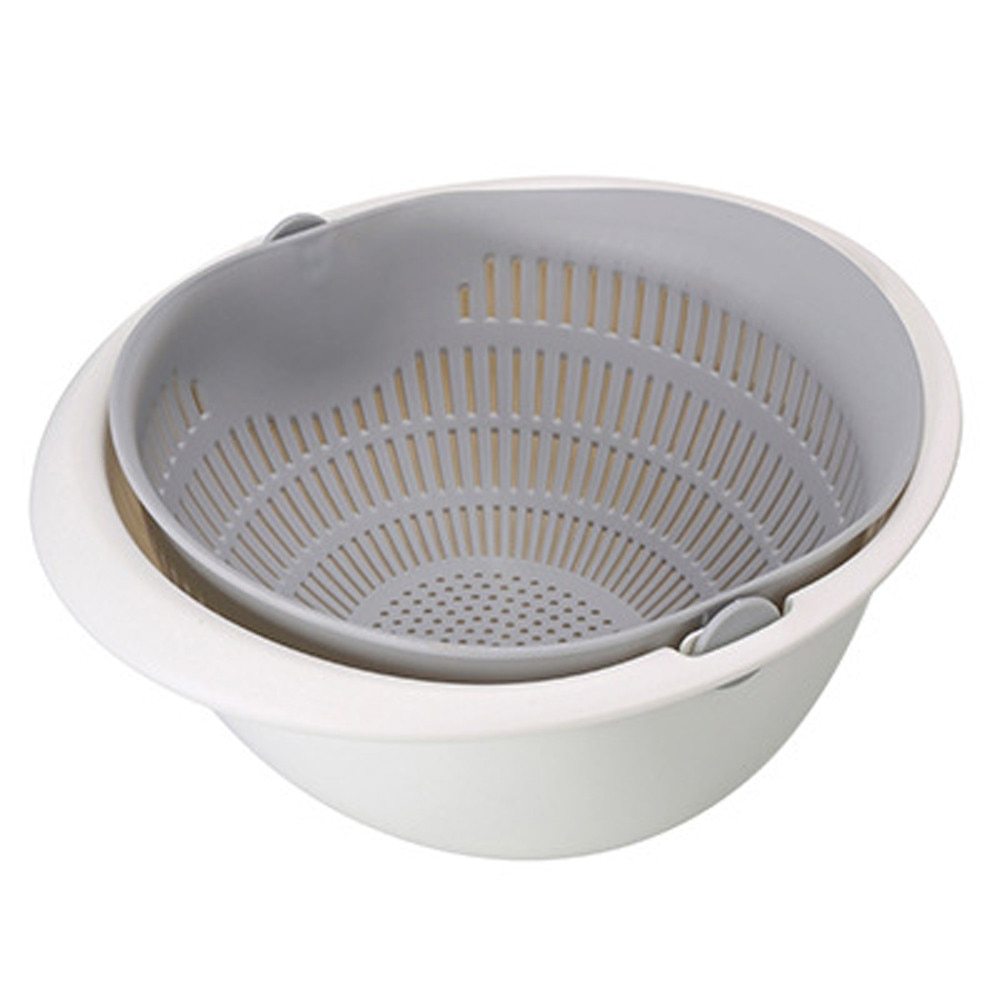 Portable Detachable Double-Layer Drain Basket for Fruit and Veggies