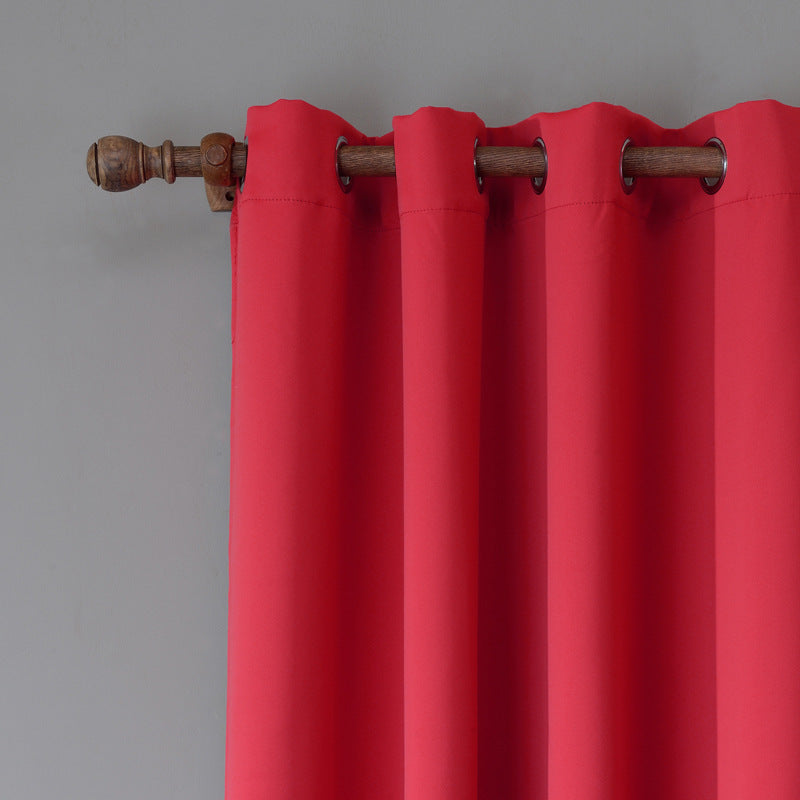 Luxurious Curtain Bedroom Shade Cloth Single Piece Red Elegance