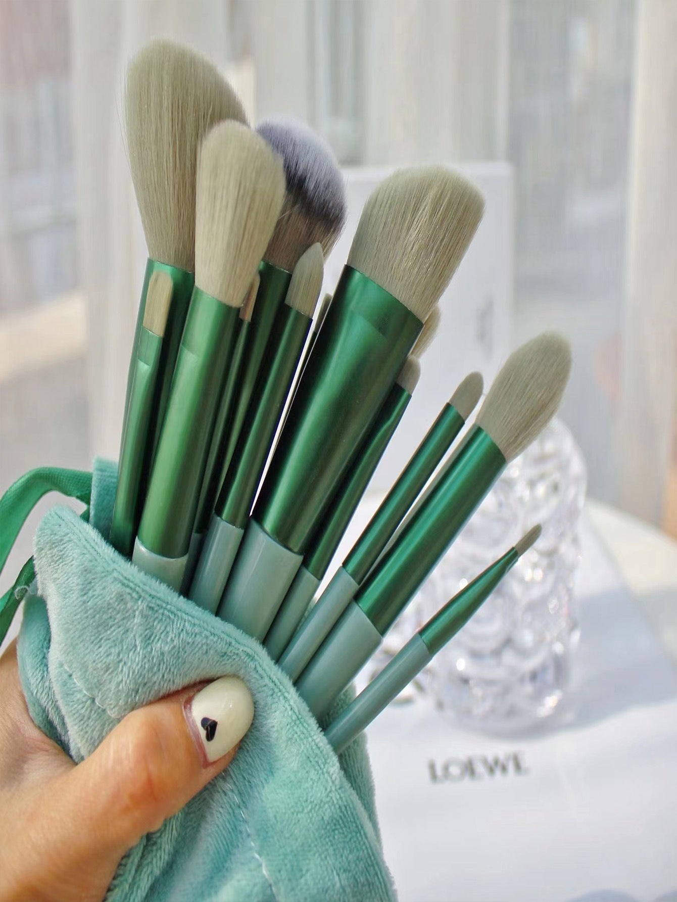 Cloth Bag Portable Soft Hair Makeup Brush Suit Travel Set