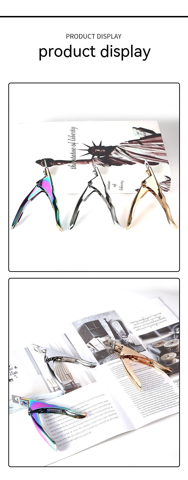 Flat Mouth U-shaped Scissors Nail Tip Pliers for Precision