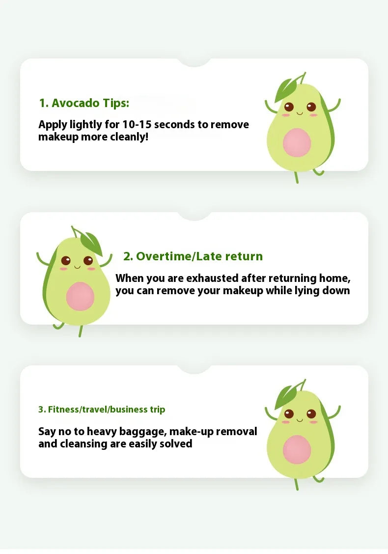 Makeup Remover Wipes with Avocado – Clean, Calm, Confident Skin Anywhere