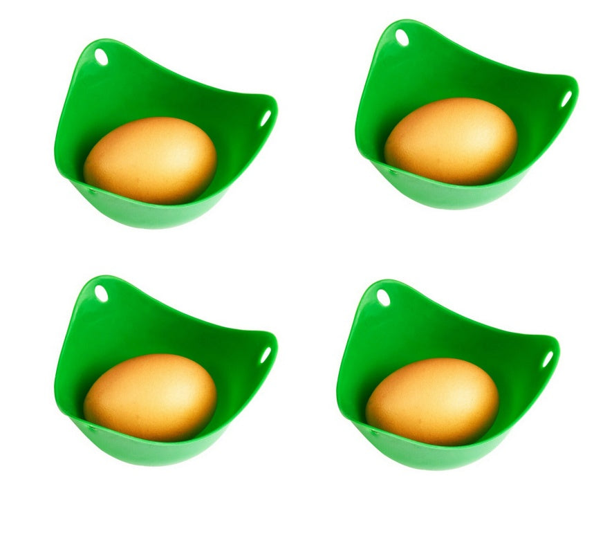 Green Silicone Egg Cooker: Versatile 4 Color Kitchen Essential