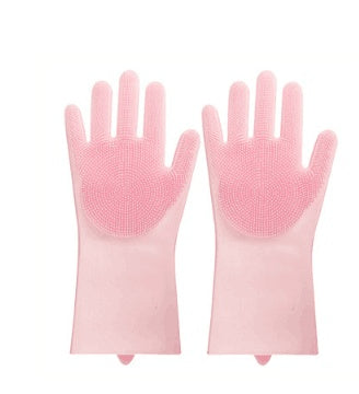 Silicone Heat-resistant Cleaning Brush Scrubbing Gloves for Kitchen Magic