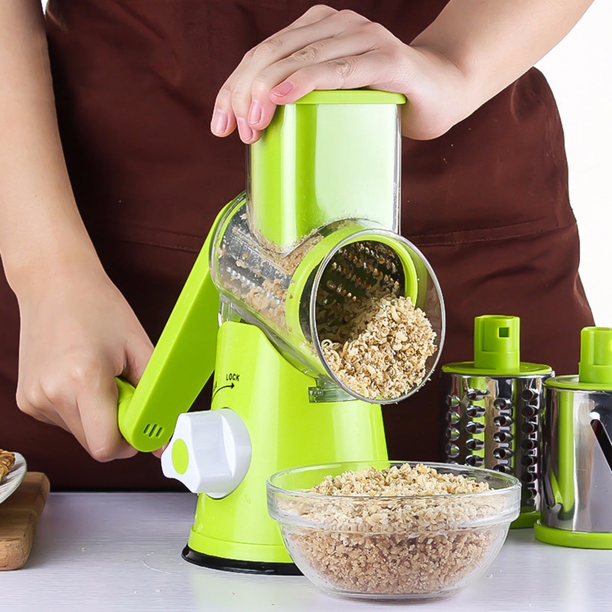 Vegetable Cutter Round Mandoline Slicer for Potato, Carrot, Cheese