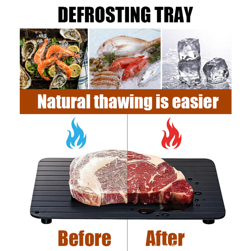 Speedy Quick Defrost Tray with Drip Tray for Fresh Cooking