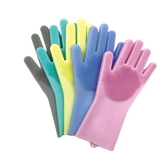 Heat-Resistant Housework Kitchen Cleaning Gloves - Eco-Friendly Silicone