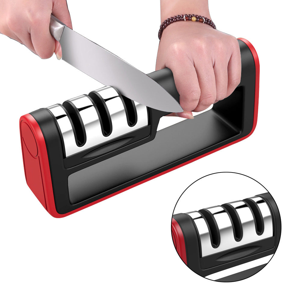 Diamond Quick Professional Knife Sharpener: 3-Stage Sharpening Stone