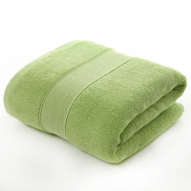 Luxurious Cotton Thickened Plain Colored Bath Towel: Ultimate Comfort