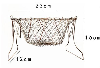 Stainless Steel Multi-function Foldable Deep Fry Cooking Basket