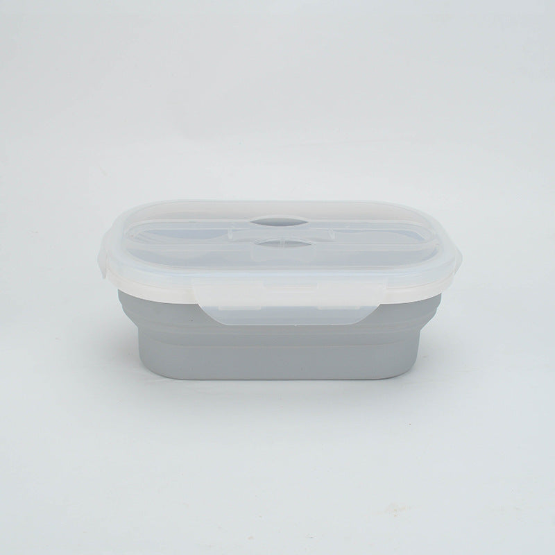 Space-Saving Portable Foldable Silicone Lunch Box for Modern Living