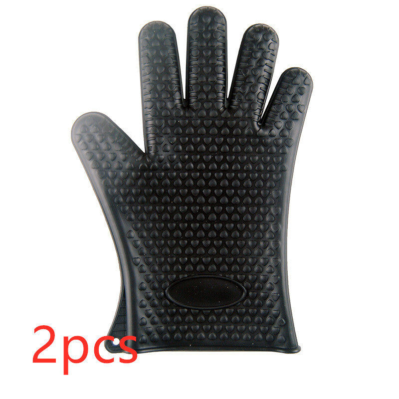 Heat Proof Food Grade Silicone Oven Mitts for BBQ Safety