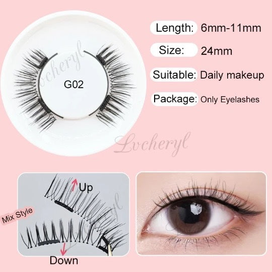 Effortless Glam: White Box One Pair Packed Magnetic Eyelashes