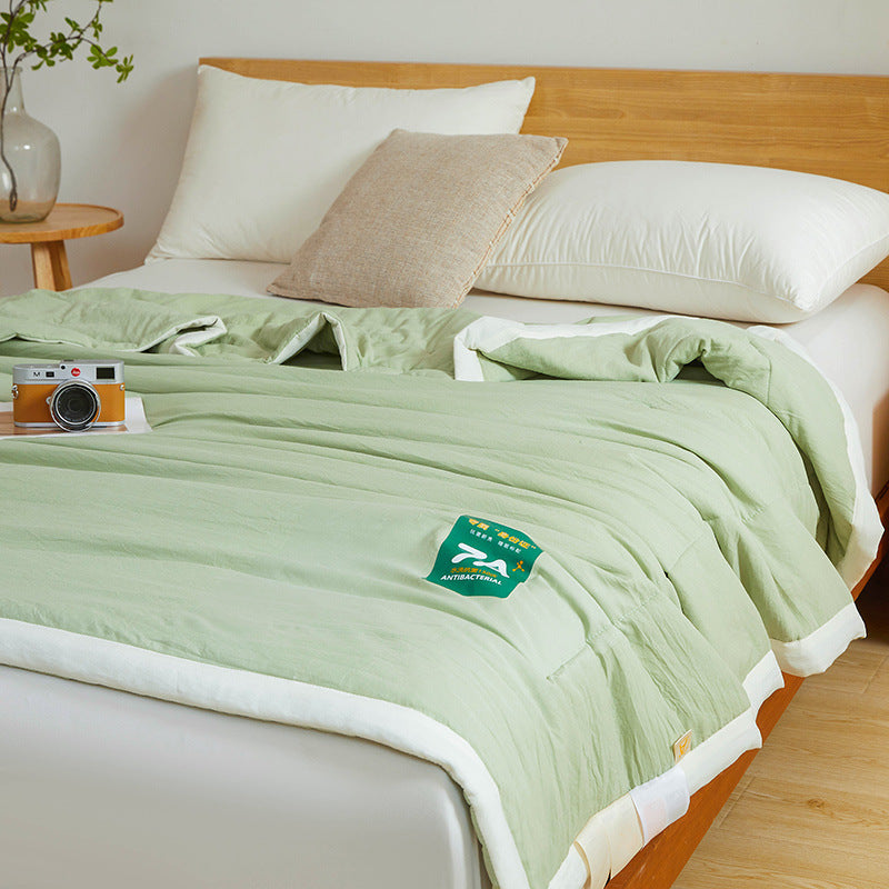 Antibacterial Raw Cotton Washable Summer Cool Quilt for Refreshing Sleep