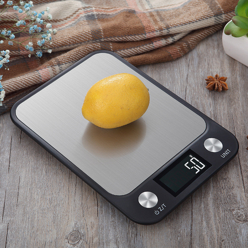 Precision Stainless Steel Kitchen Scale with Large LCD Display
