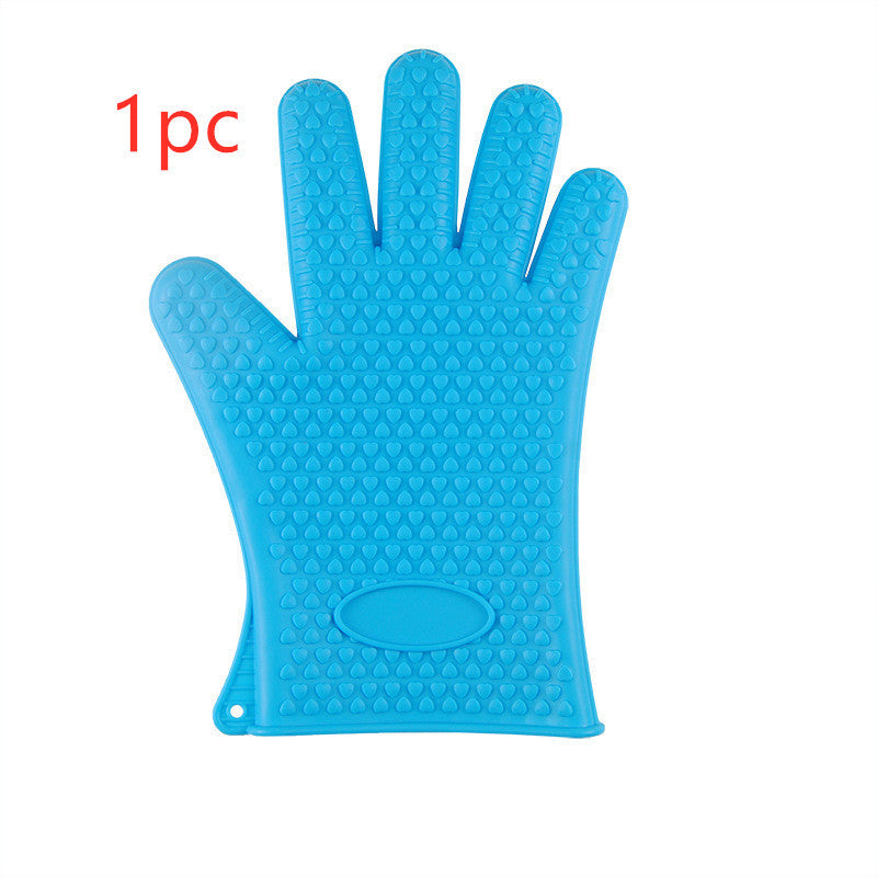 Heat Proof Food Grade Silicone Oven Mitts for BBQ Safety
