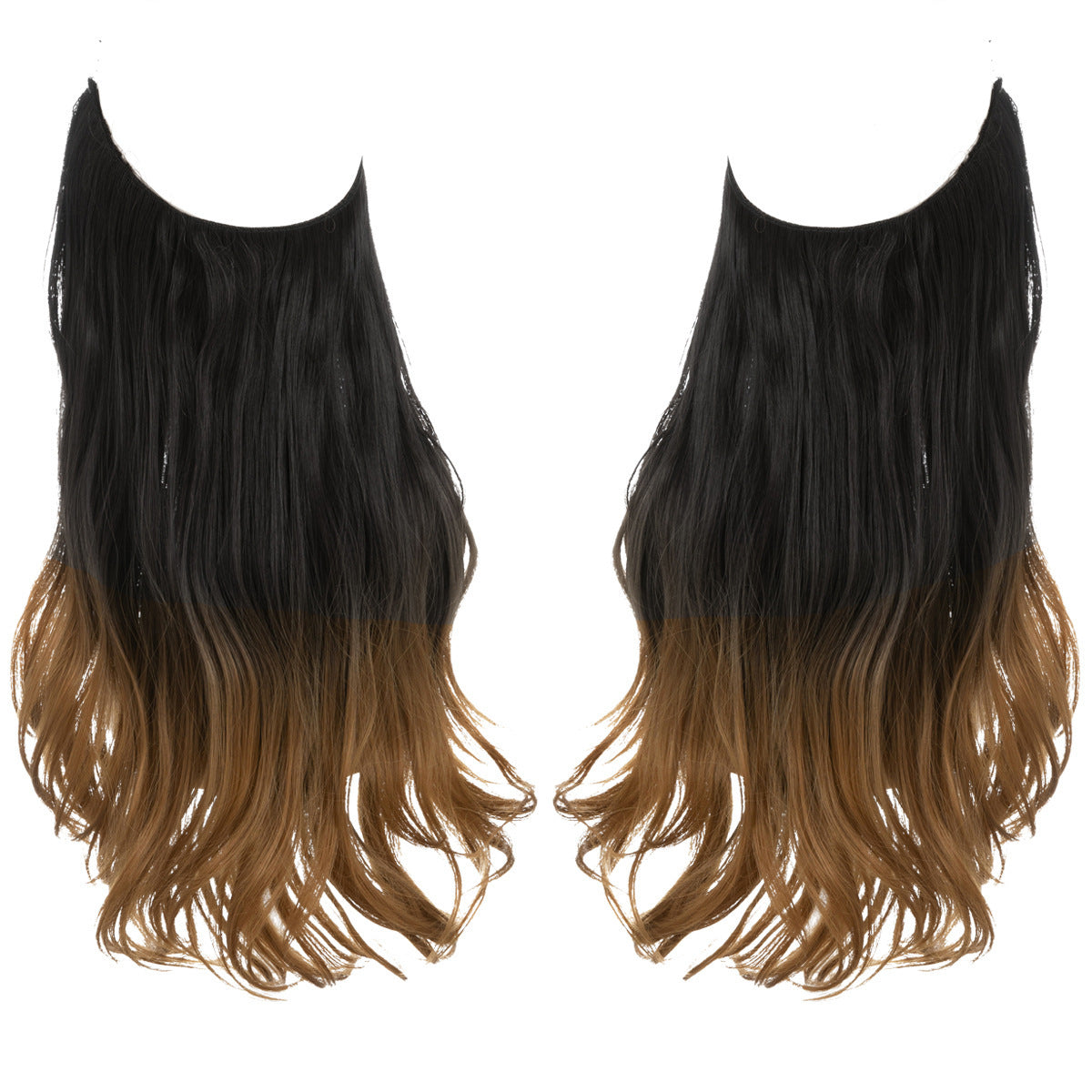 Long Curly Hair Wig: Female Fish Line Chemical Fiber Extension
