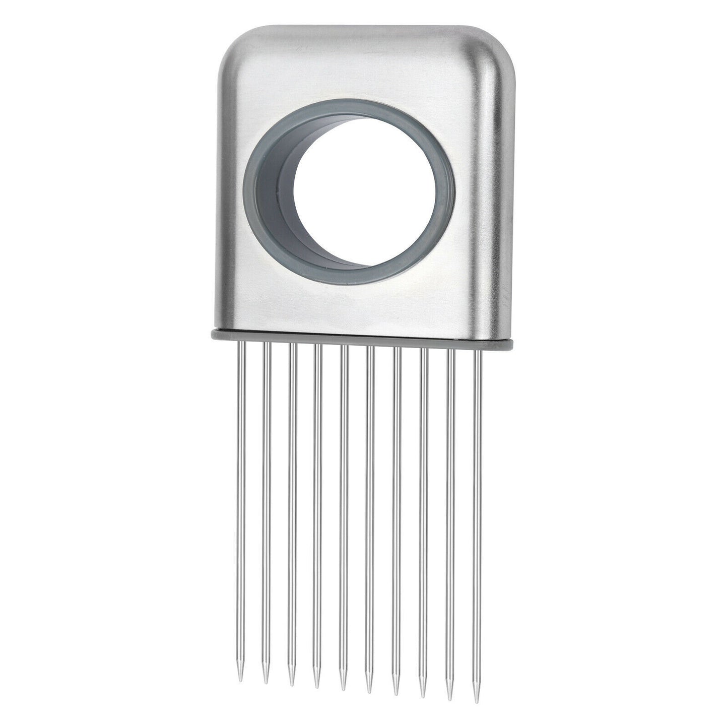Food Slice Assistant: Stainless Steel Onion Holder, Tomato Cutter
