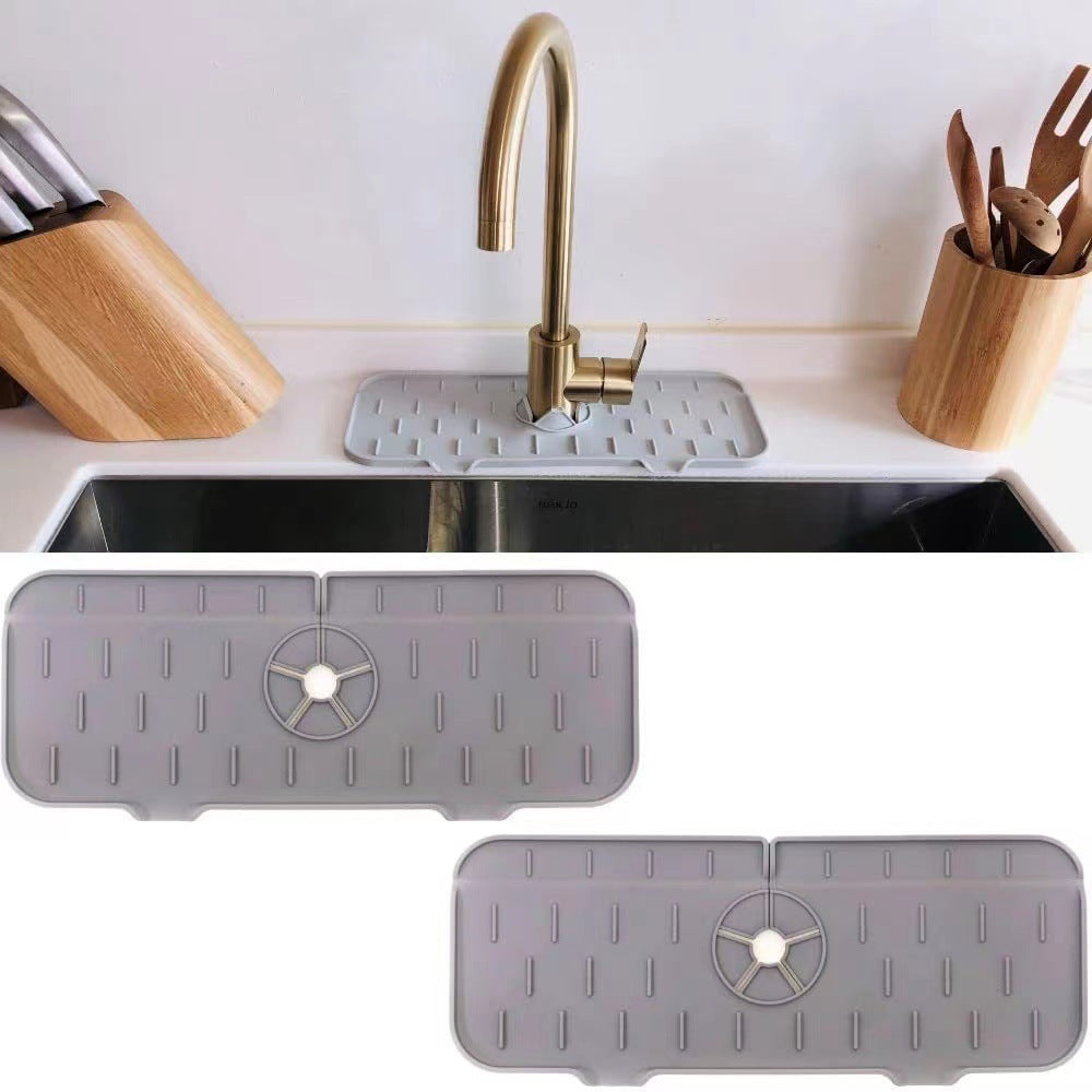 Silicone Faucet Absorbent Mat: Splash Guard & Countertop Protector