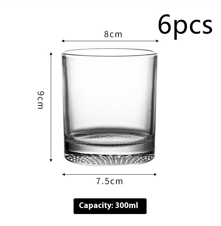 Crystal Grid Whiskey Glass: Ice Hockey Classical Rock Bar Cup