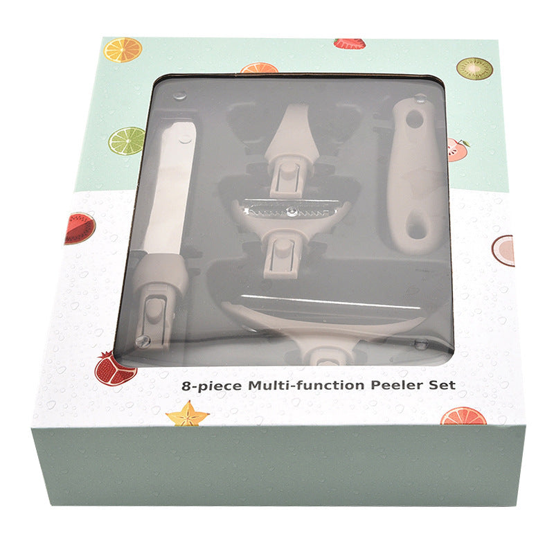 Stainless Steel Cutter Set: Wheat Straw Board & Peeler Combo
