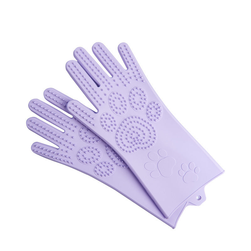 Silicone Heat-resistant Cleaning Brush Scrubbing Gloves for Kitchen Magic