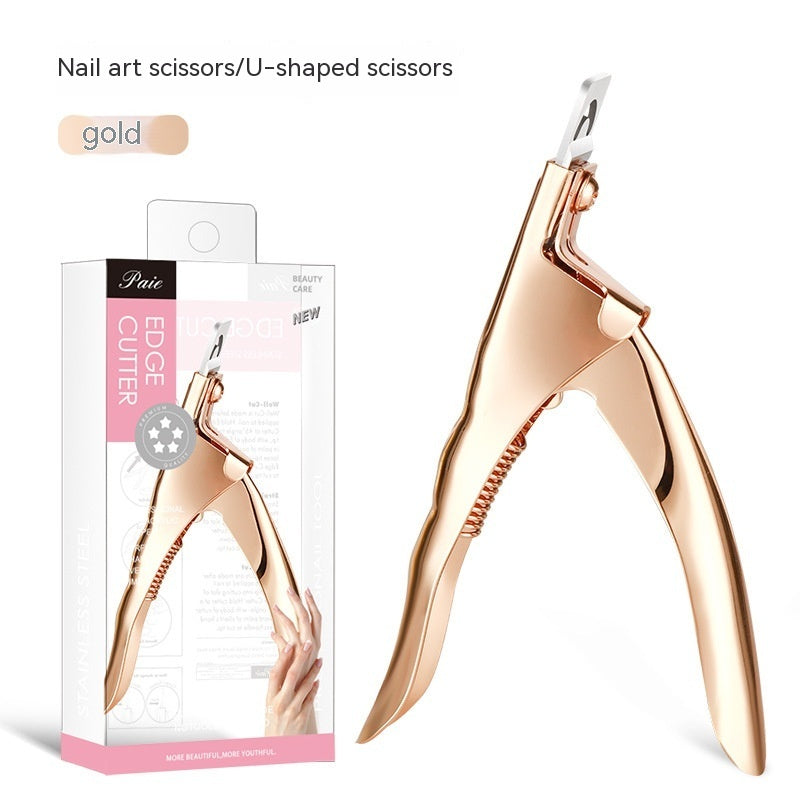 Flat Mouth U-shaped Scissors Nail Tip Pliers for Precision