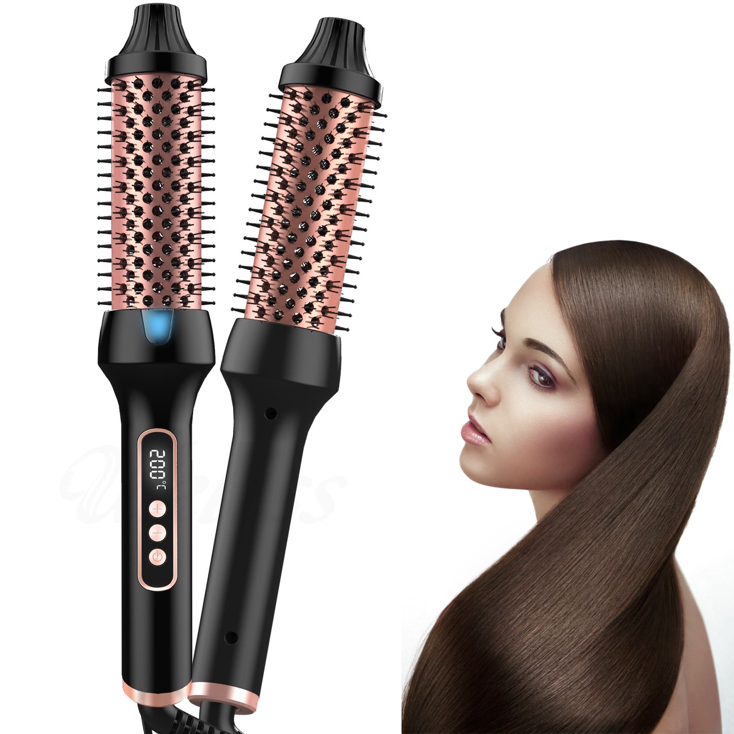 Effortless Hair Styling: Roller Comb Anion Straight Curling Heater