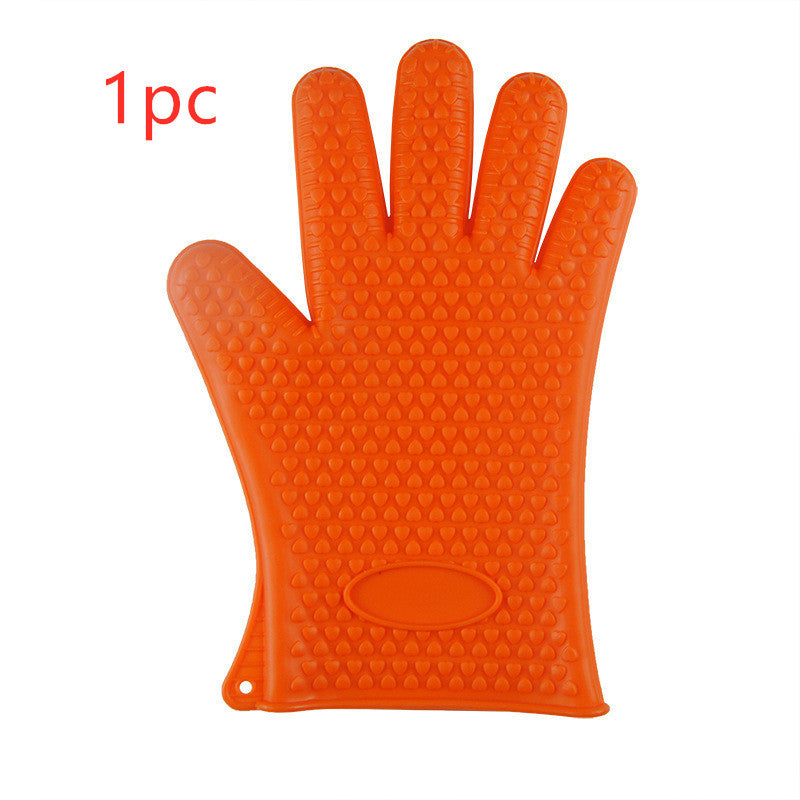 Heat Proof Food Grade Silicone Oven Mitts for BBQ Safety