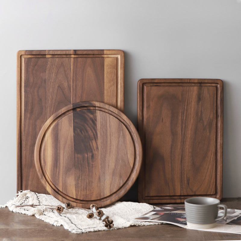 Black Walnut Wood Cutting Board - Elegant Dual-Sided Kitchen Tray