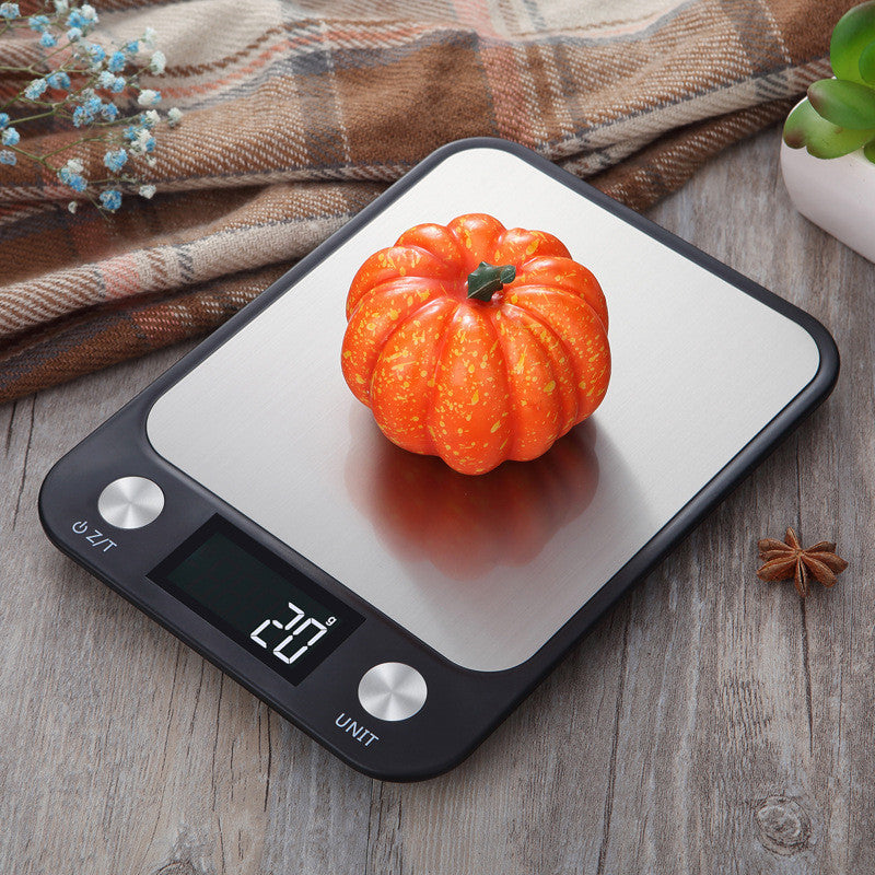Precision Stainless Steel Kitchen Scale with Large LCD Display