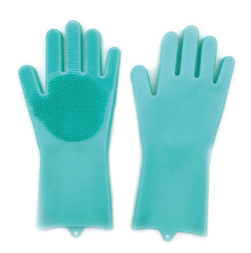 Heat-Resistant Housework Kitchen Cleaning Gloves - Eco-Friendly Silicone