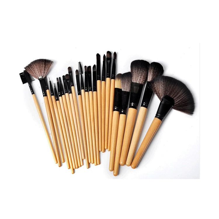 Complete 24 PCs Makeup Brush Set With Horse Hair Elegance