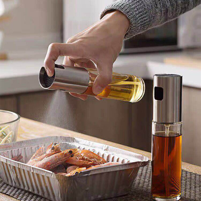 Elegant Glass Oil Vinegar Spray Bottle for Culinary Perfection