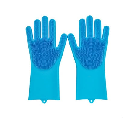 Silicone Heat-resistant Cleaning Brush Scrubbing Gloves for Kitchen Magic