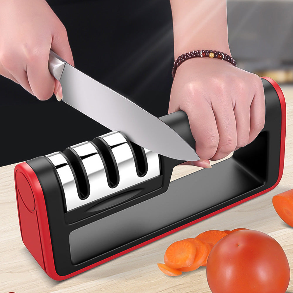 Diamond Quick Professional Knife Sharpener: 3-Stage Sharpening Stone