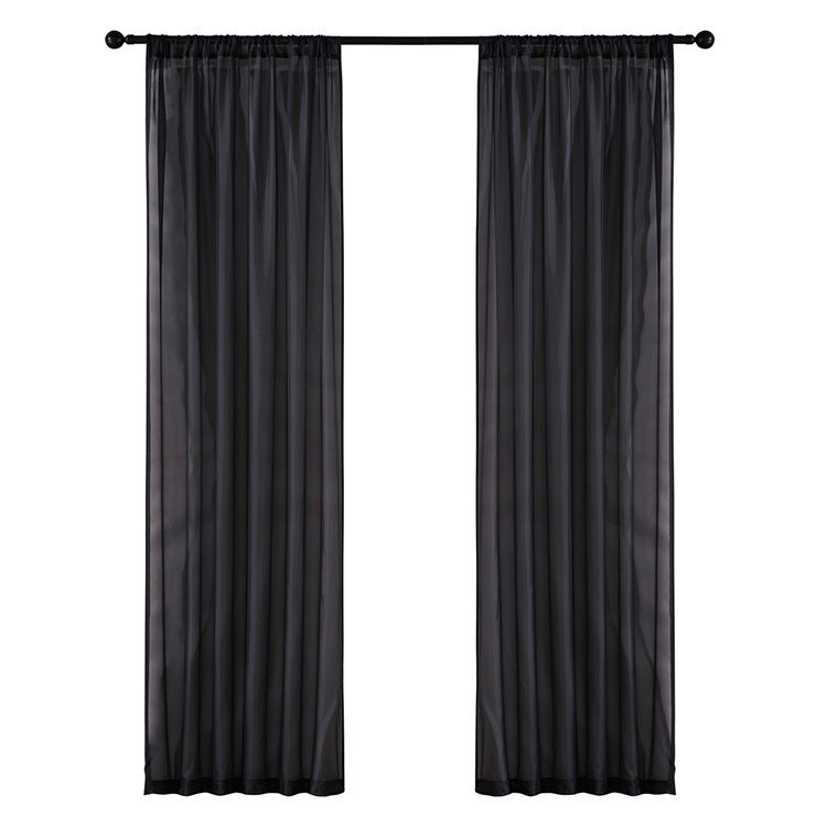Modern And Simple Pure Color Cotton Linen Light Curtain
