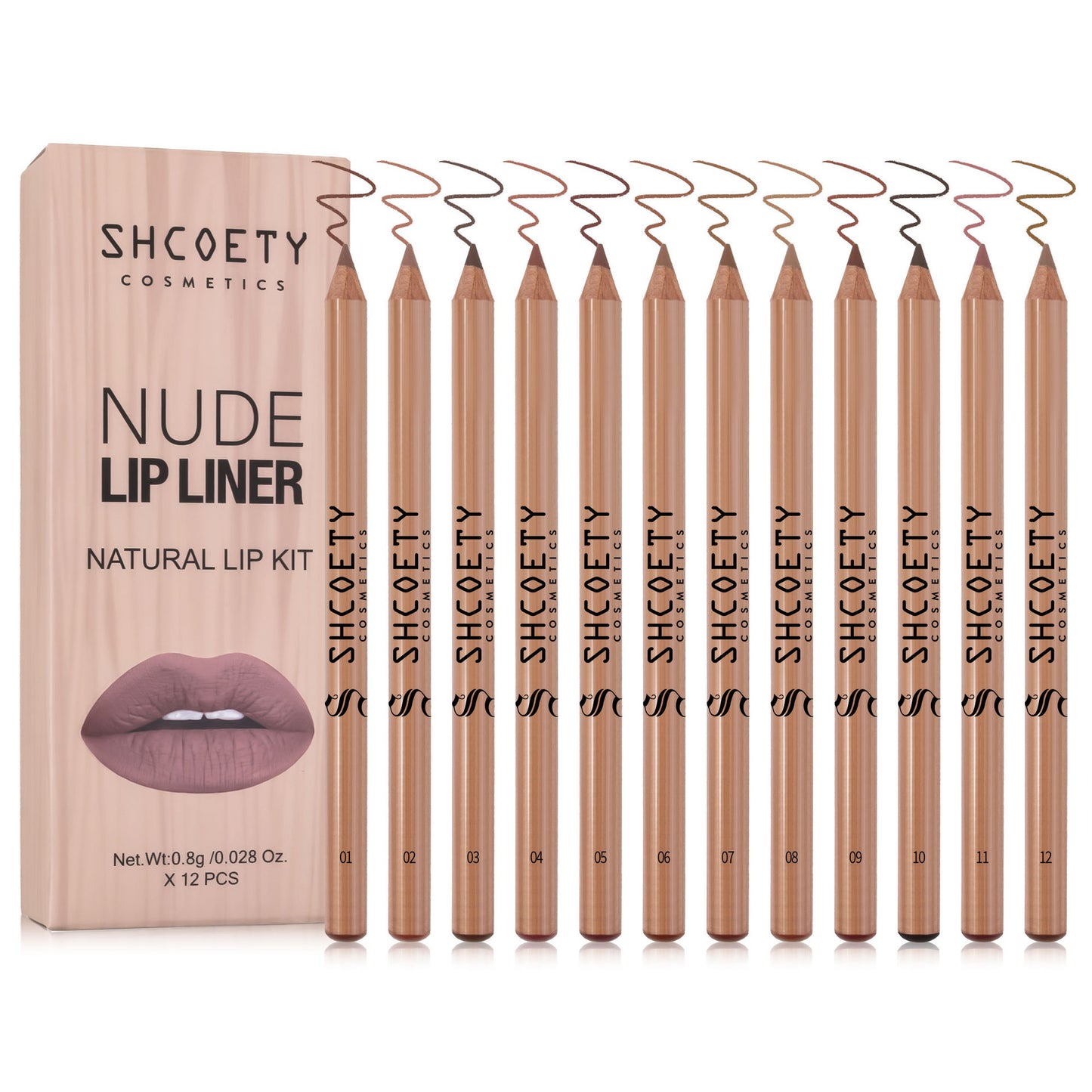 Nude Long Lasting Fadeless Makeup: Log Matte Lipstick Liner Suit