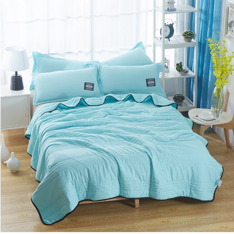 Pure Color Cooling Blanket: Compressible Summer Quilt Comfort