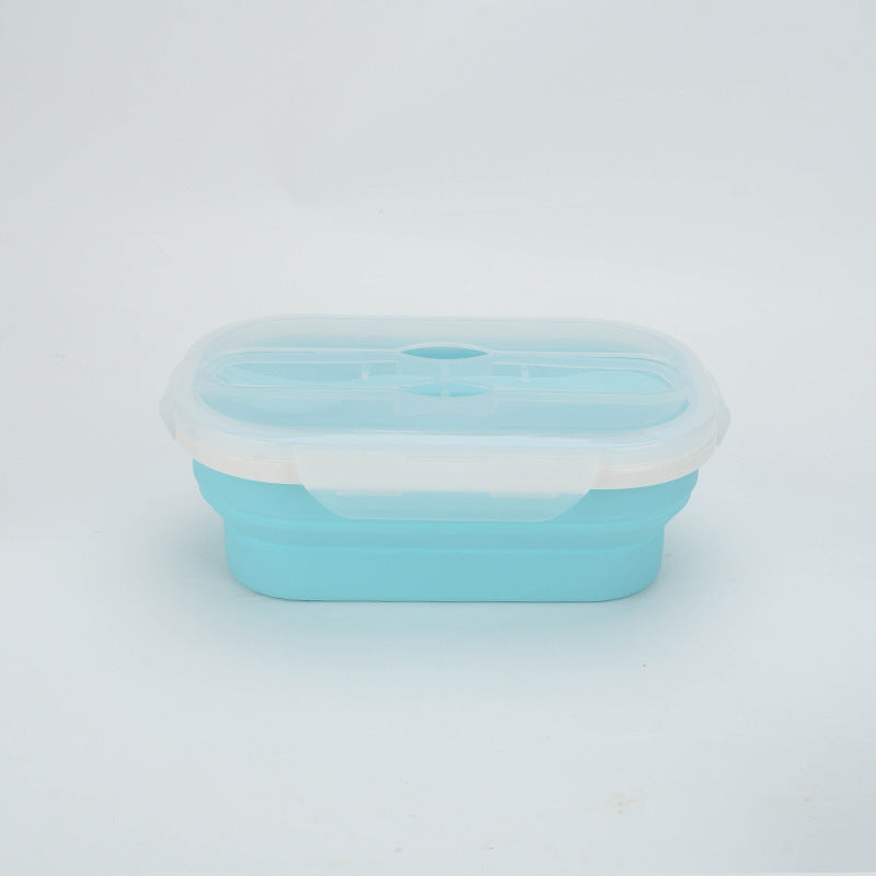 Space-Saving Portable Foldable Silicone Lunch Box for Modern Living